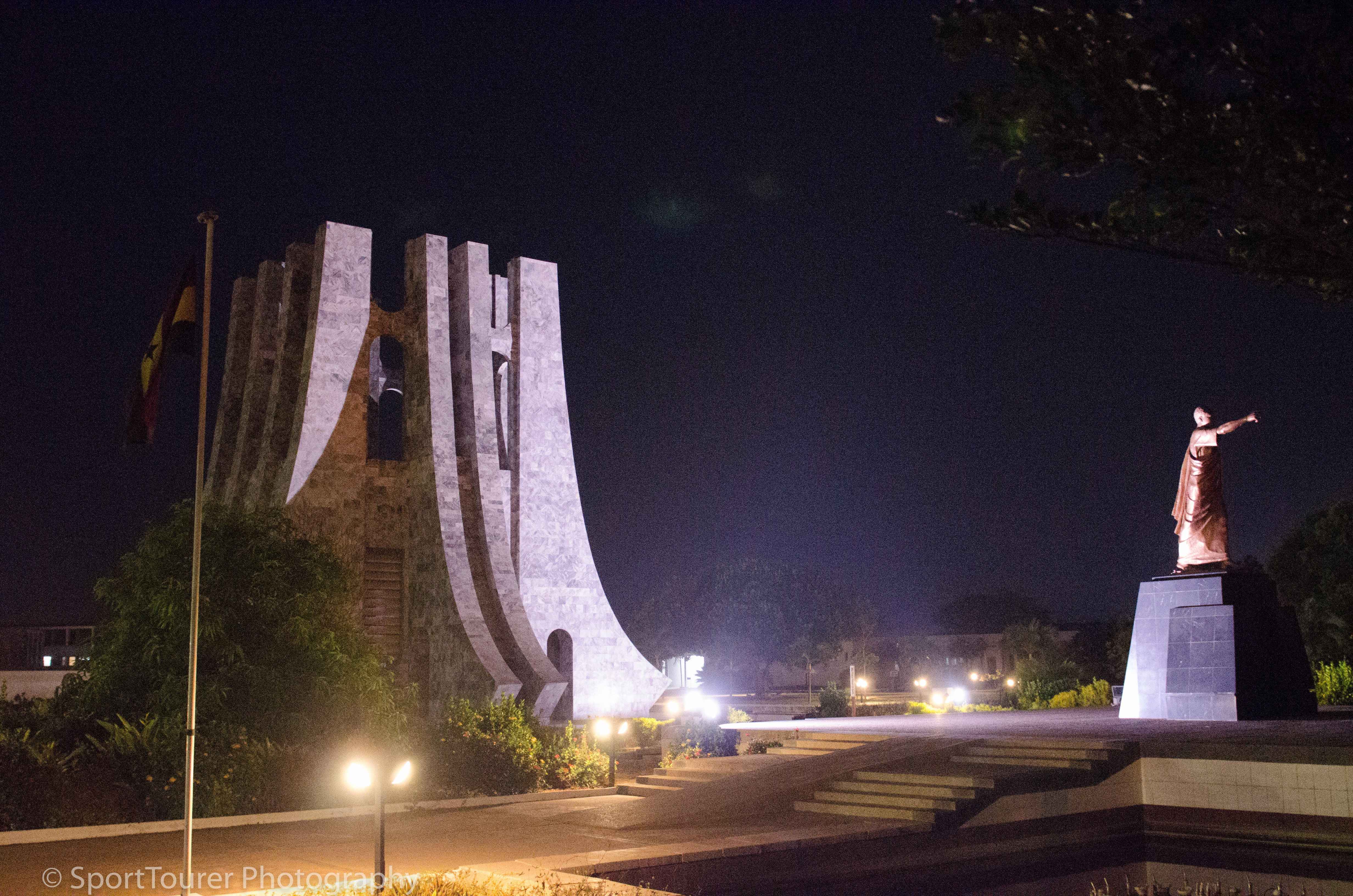  Kwame Nkrumahs' Mausoleum. Old Polo Grounds in Accra, Ghana. The very spot on which I first mounted a bicycle in my life, long before this was constructed or even thought of. 