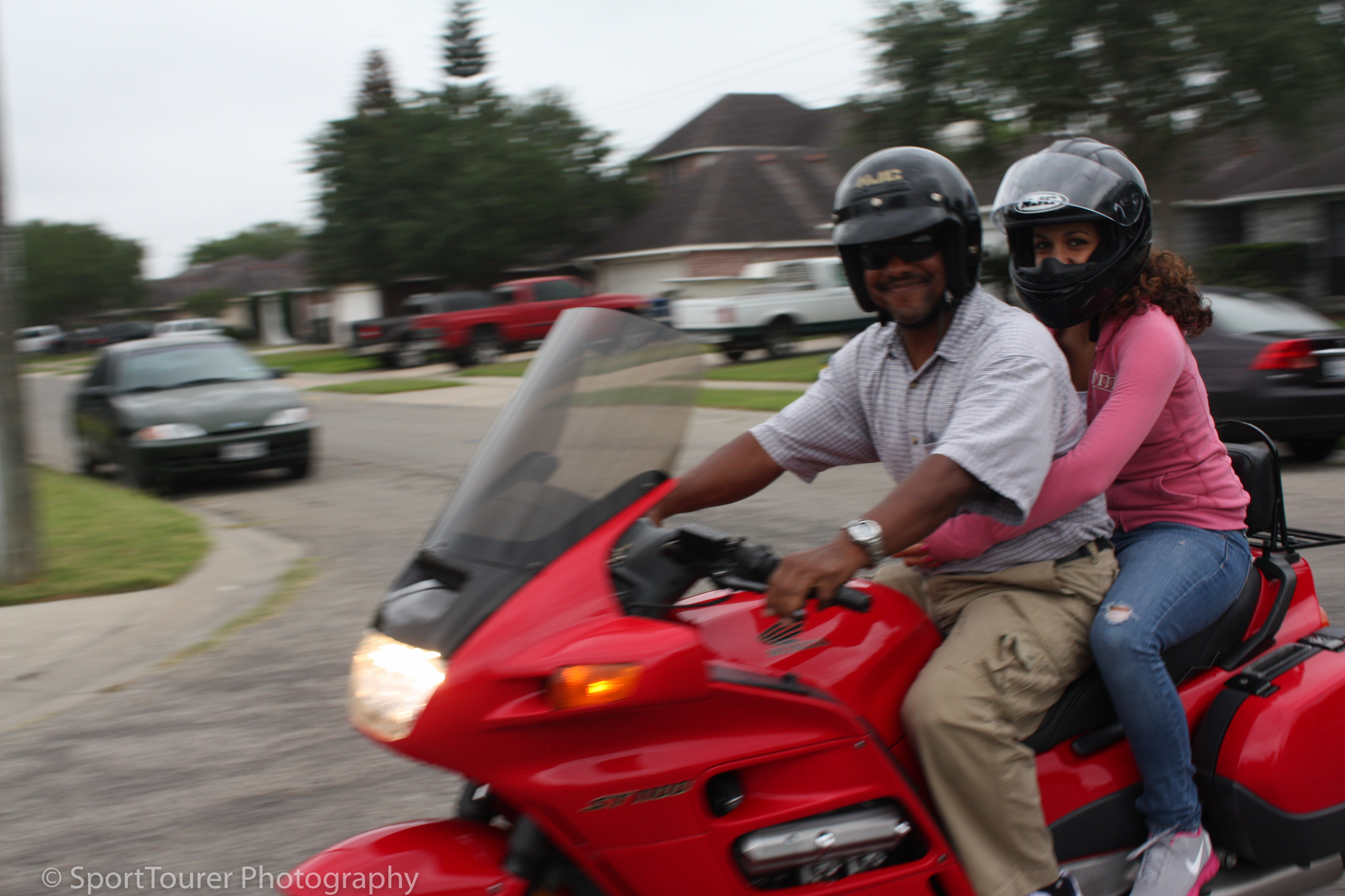 Taking my eldest daughter for a ride on my new-to-me Honda ST1100. Corpus Christi, 2010 