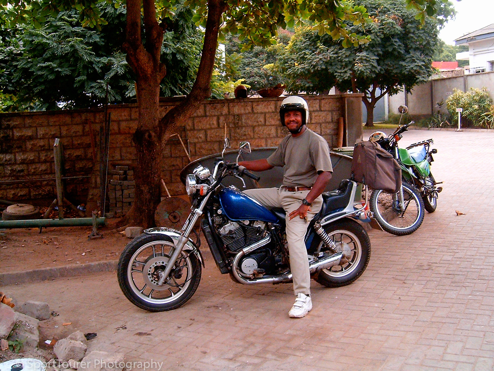  On my 1983 Honda VT750 Shadow. Accra, Ghana 2005 