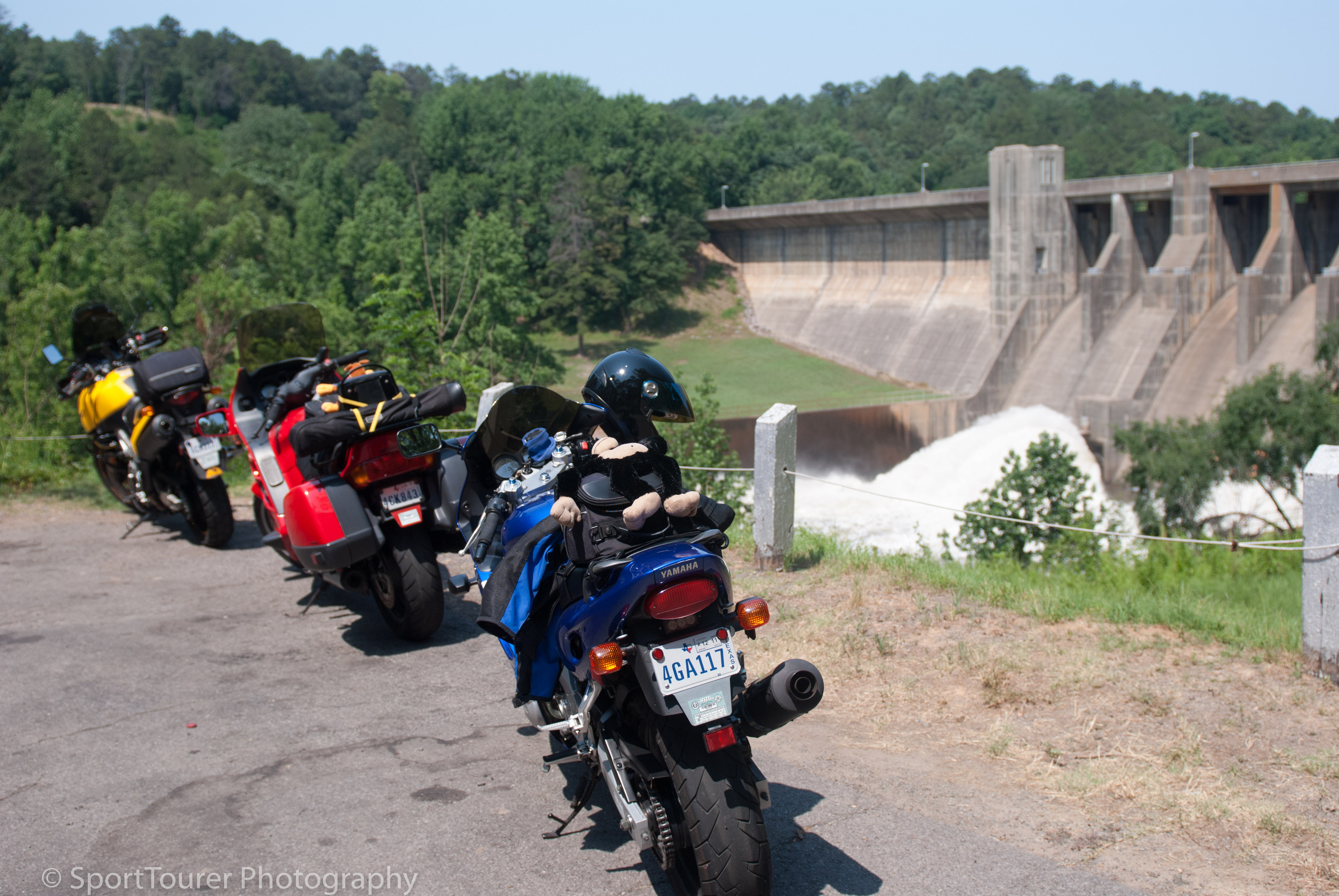  At the Nimrod flood-control dam. 