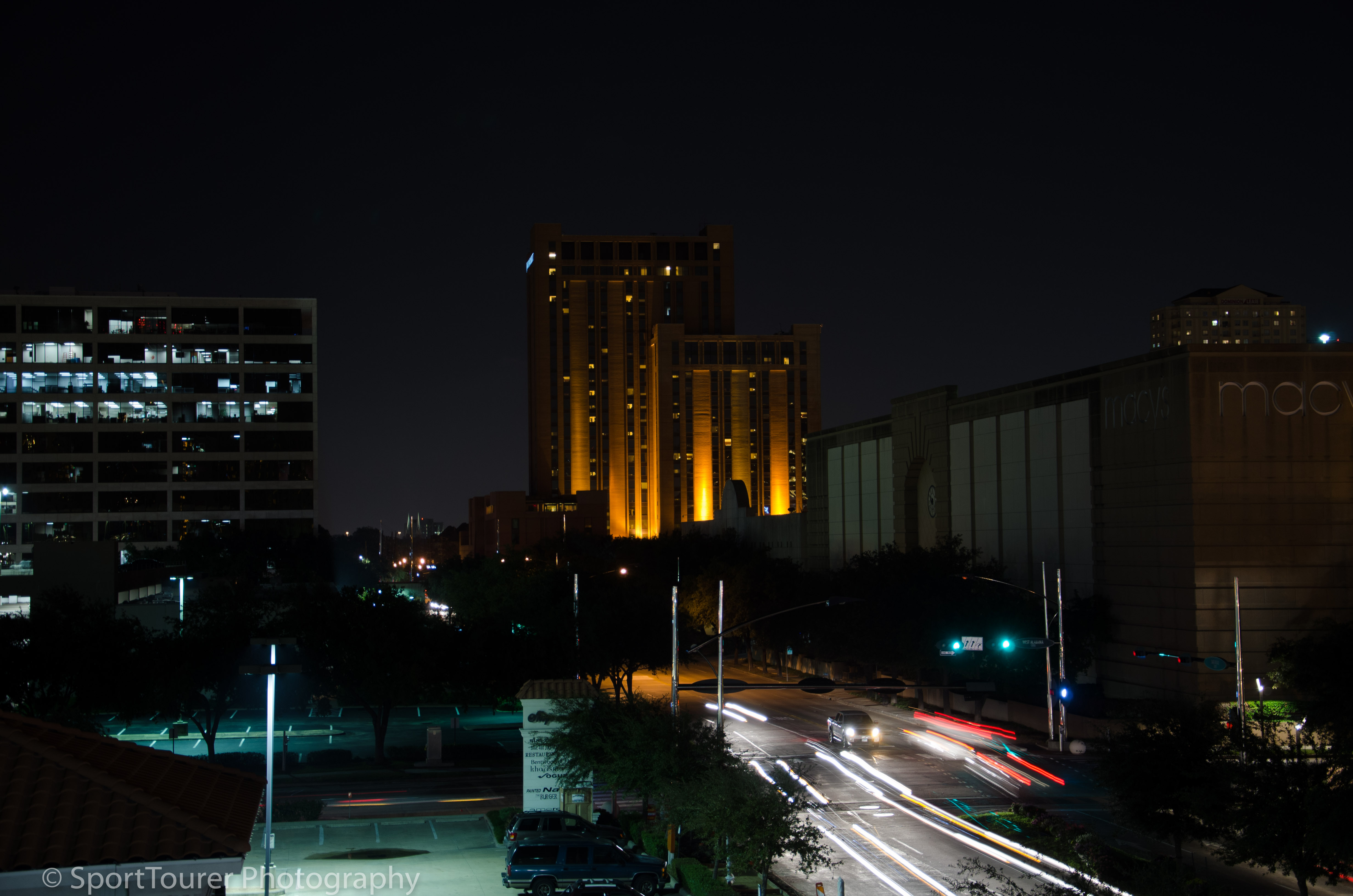  Night shot of a part of Houston, TX. 