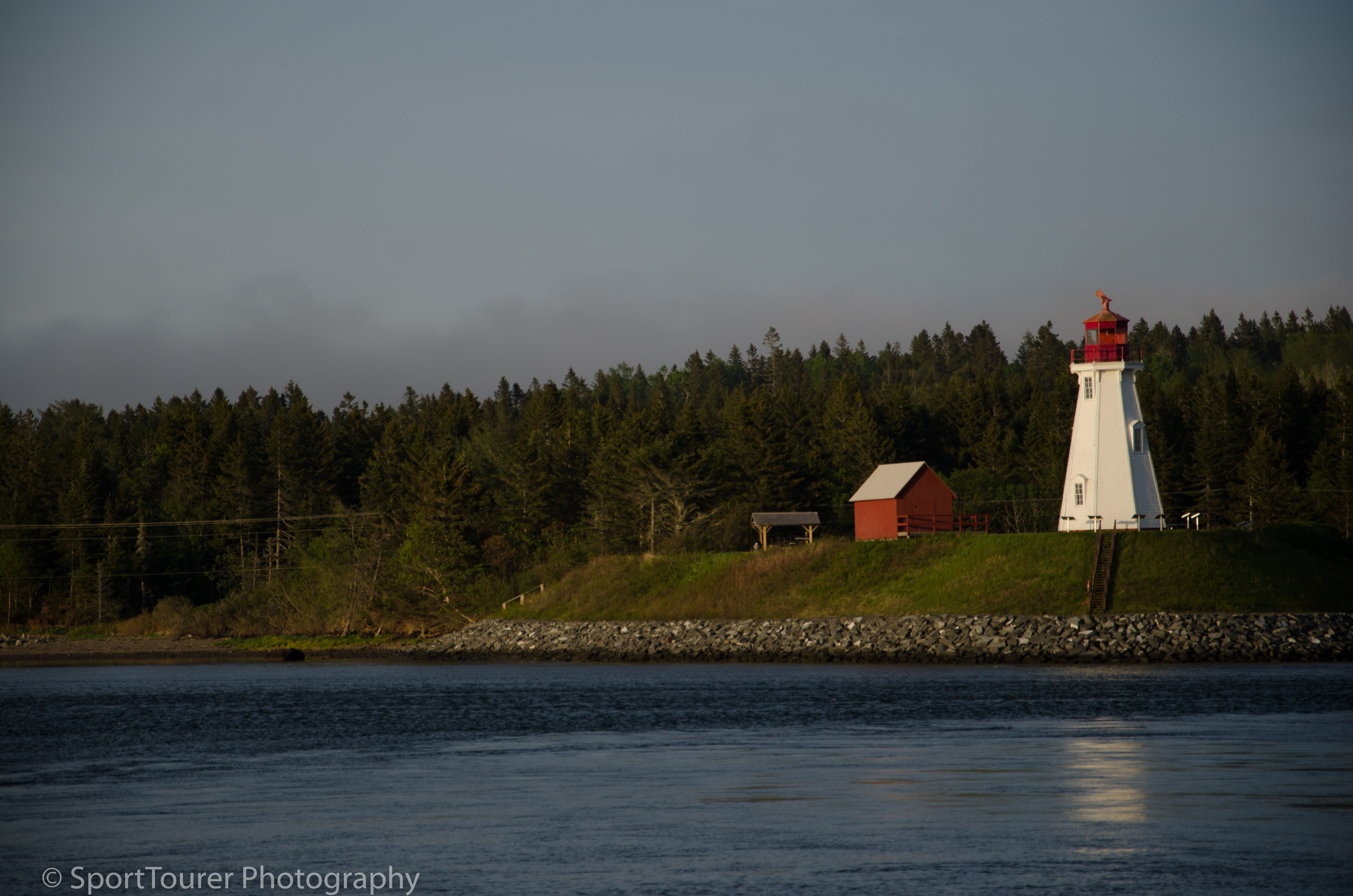  Lighthouse sitting across the bay in Canada on Campobello Island. 