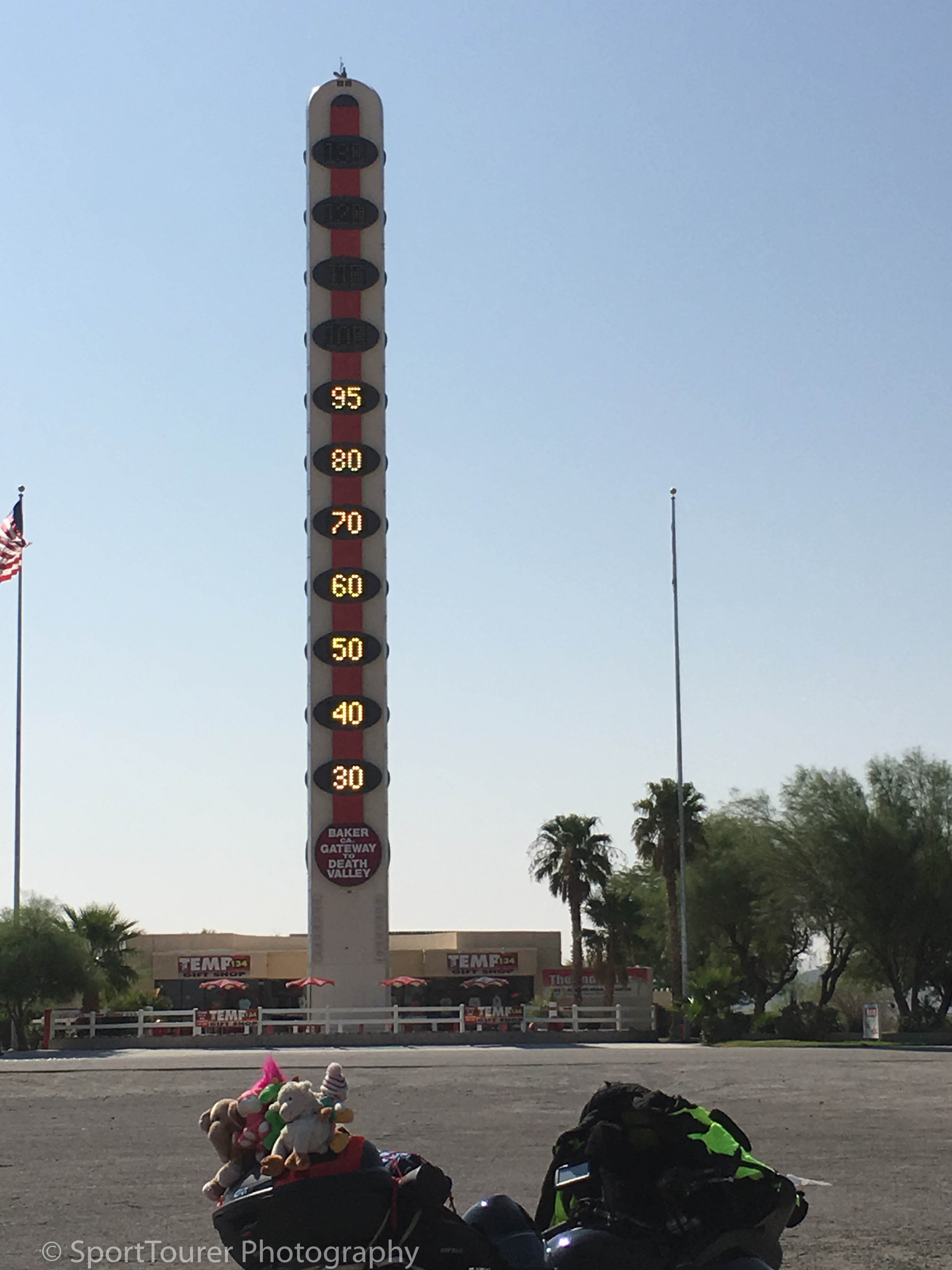  You will find the world's tallest thermometer here in Baker, California 