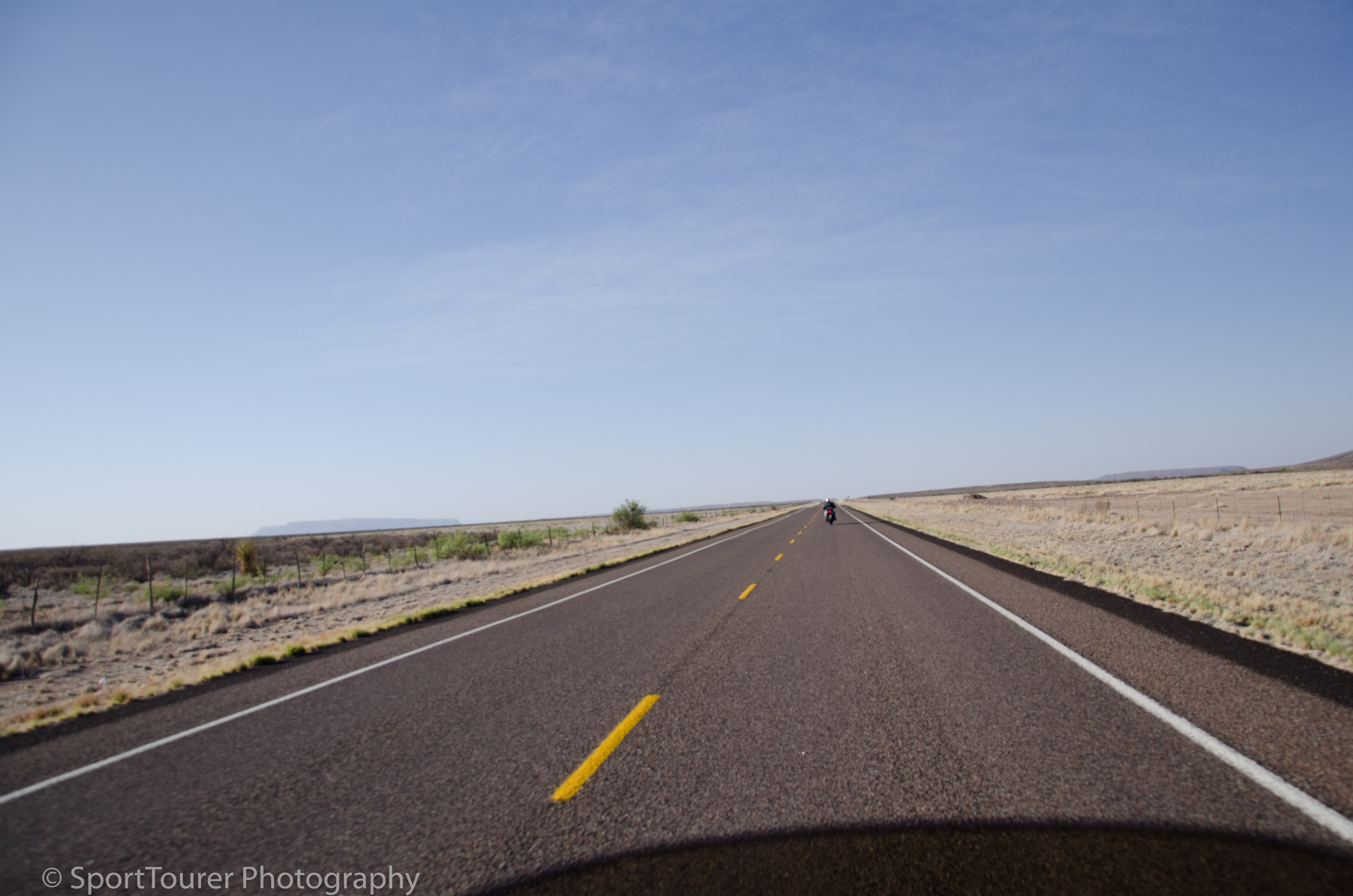  Typical long drawn out stretch through the West Texas Desert. 