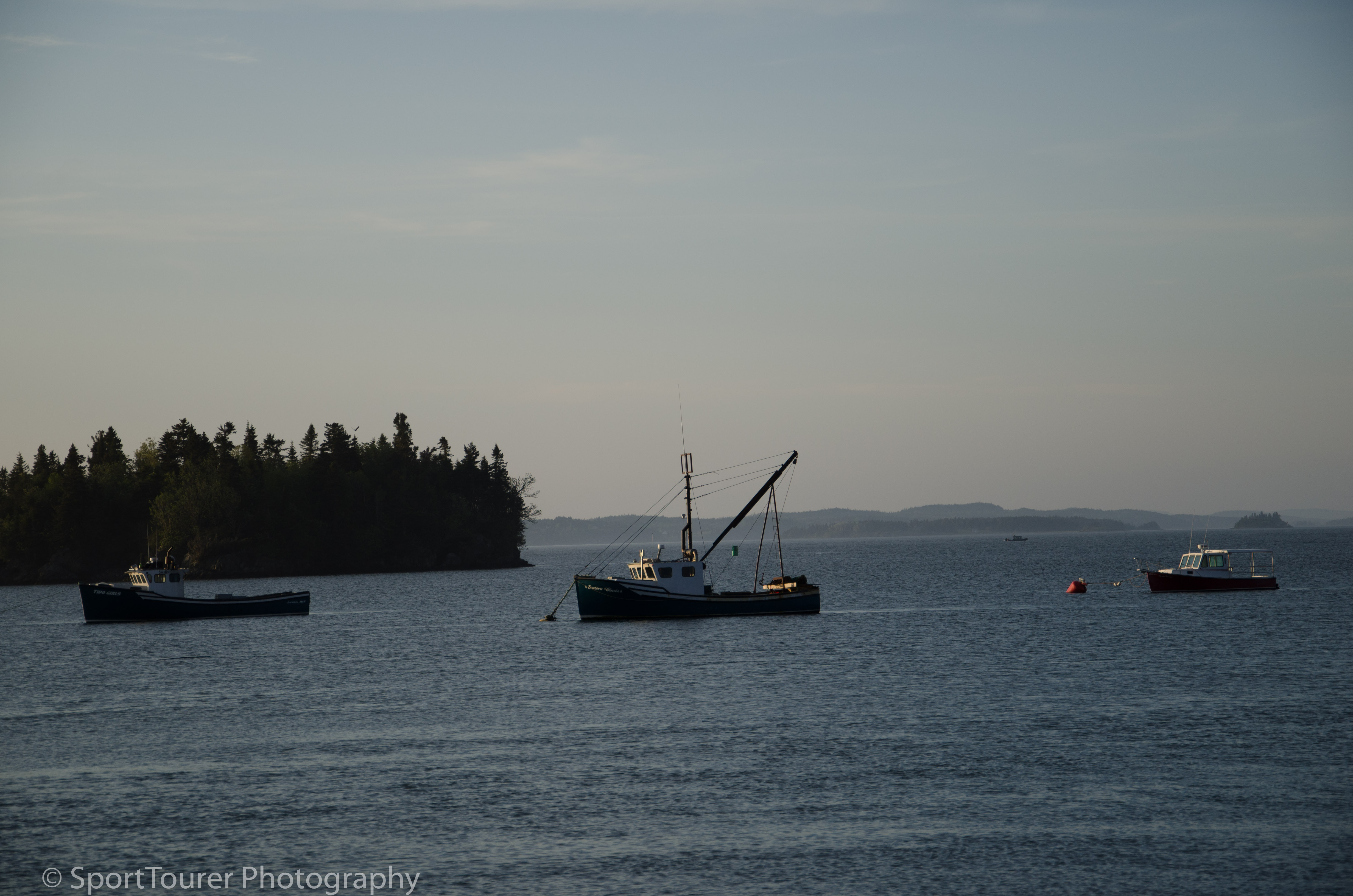 Moored fisihng boats in Lubec Harbor. 