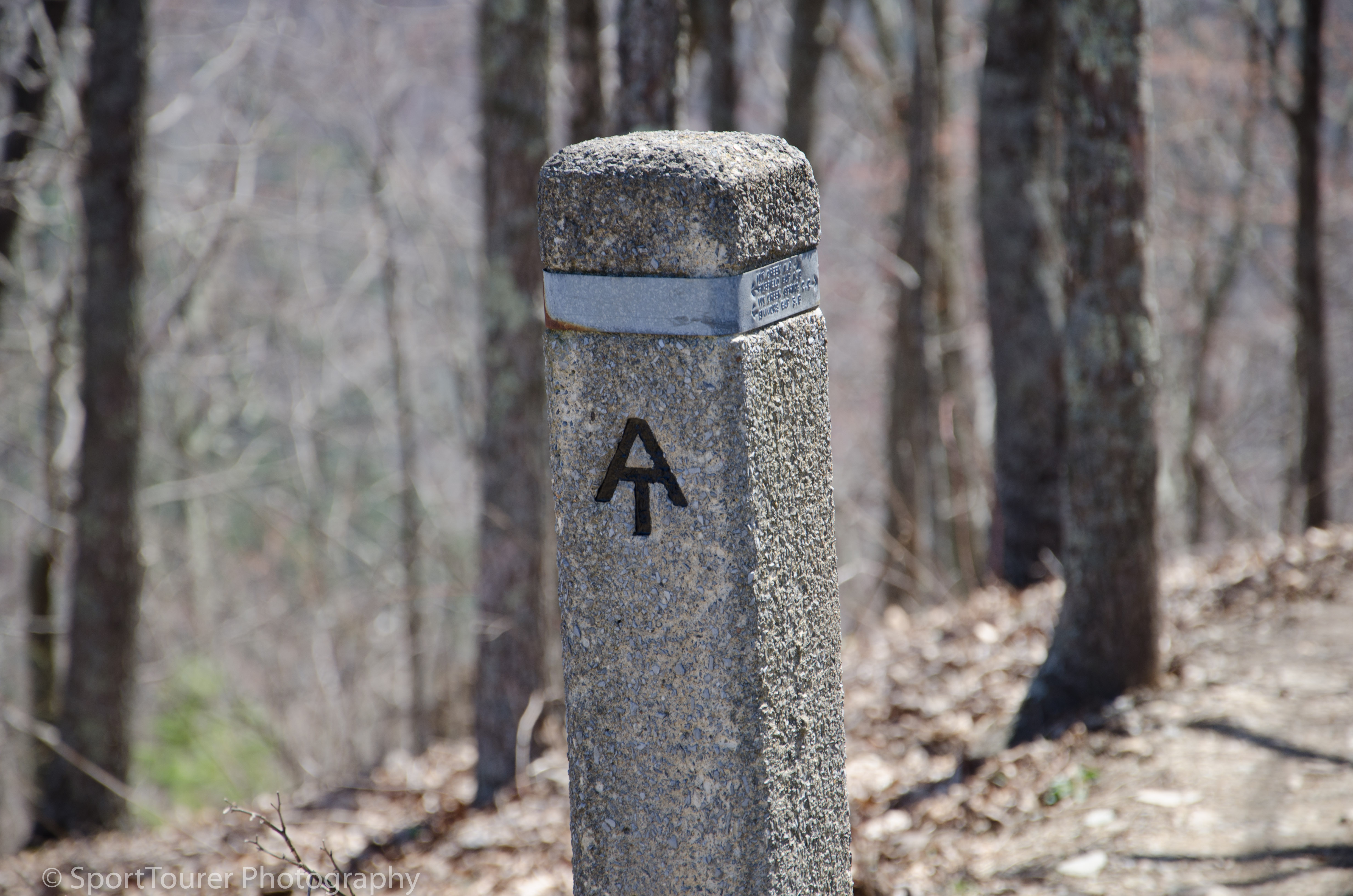  Marker on the Appalachian Trail. 