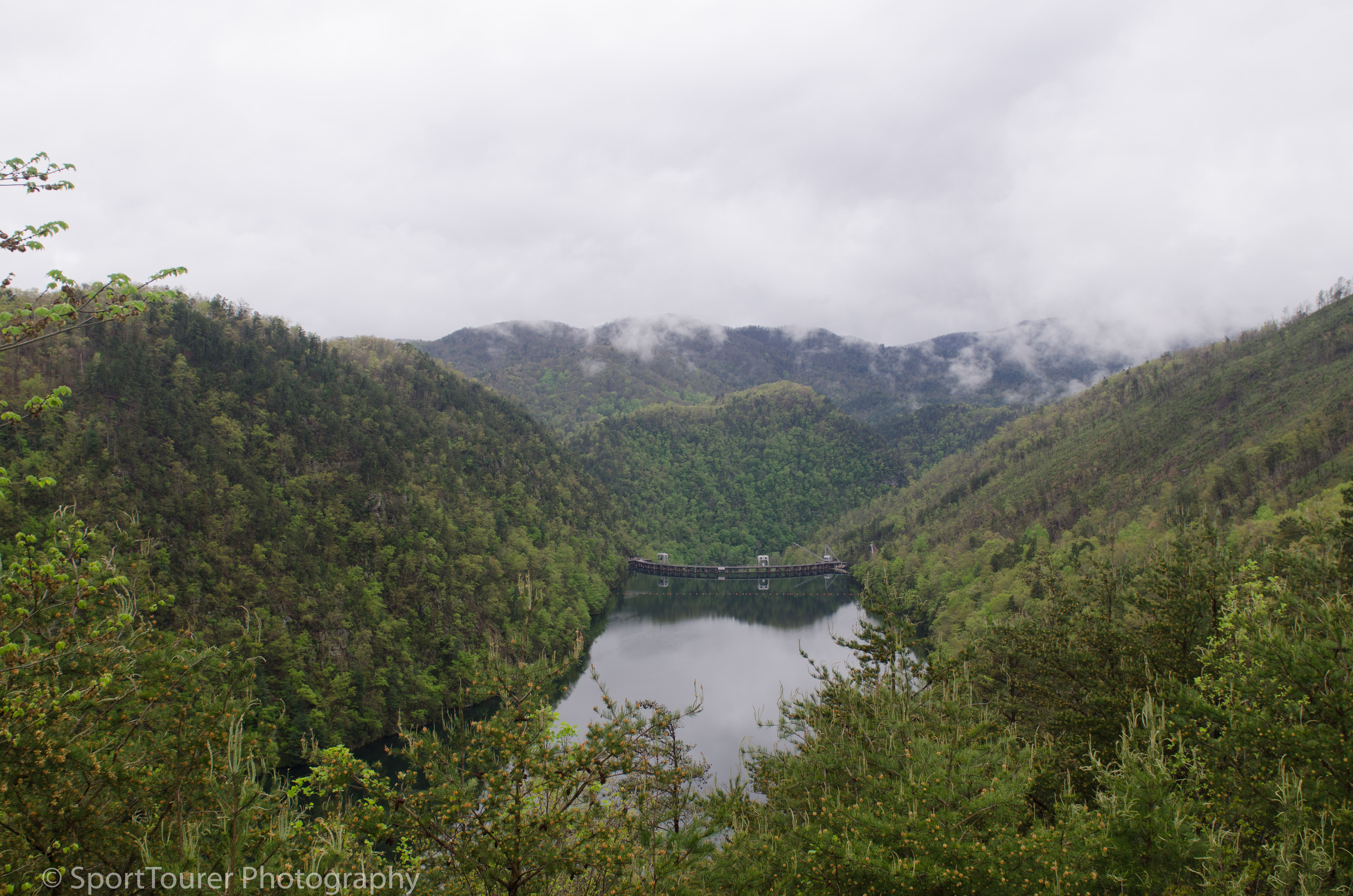  Lovely mountain top view over the Little Tennessee River. 