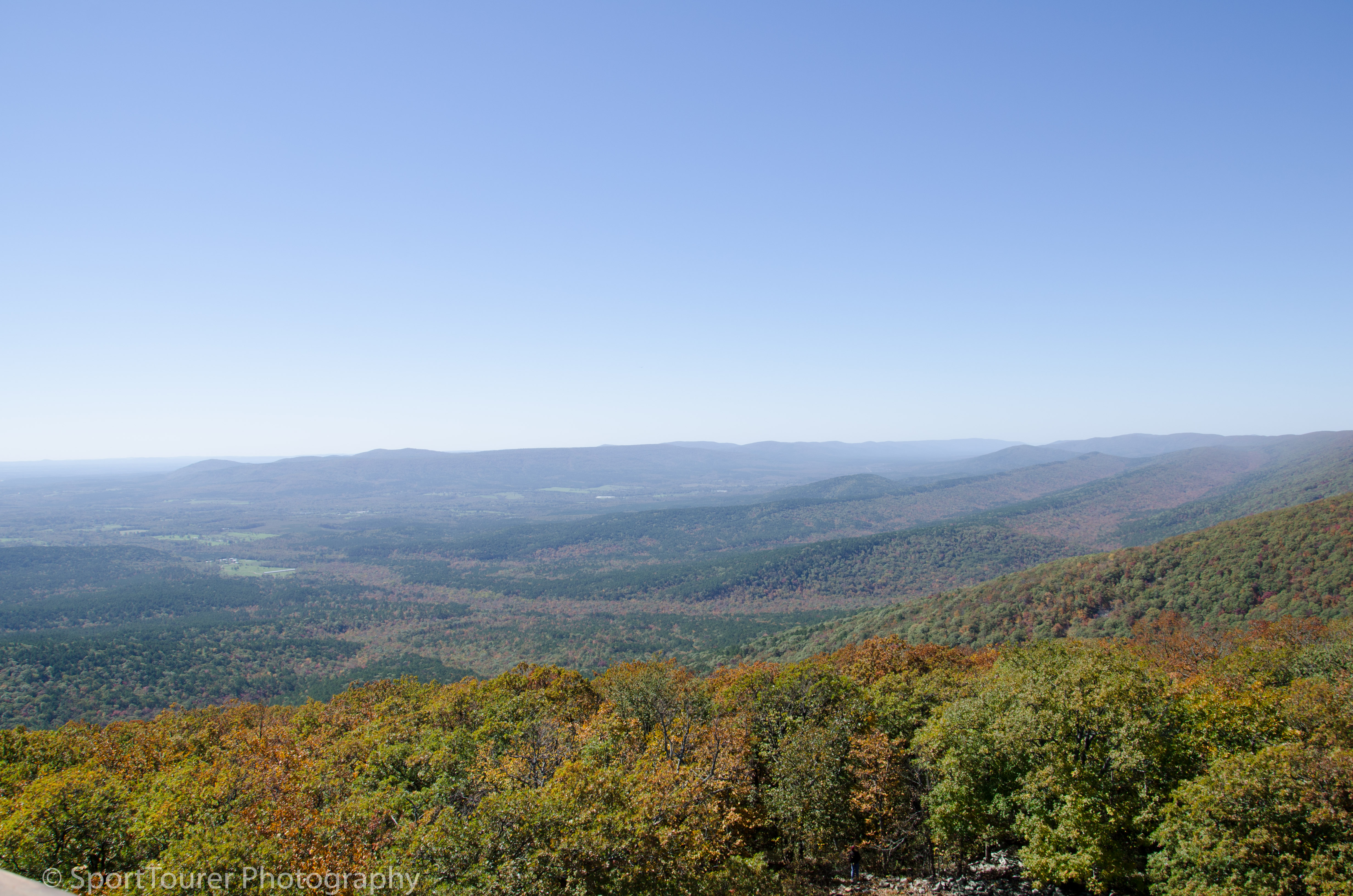  Looking out over the Ouichita National Forest from the Rich Mountain Fire Tower 